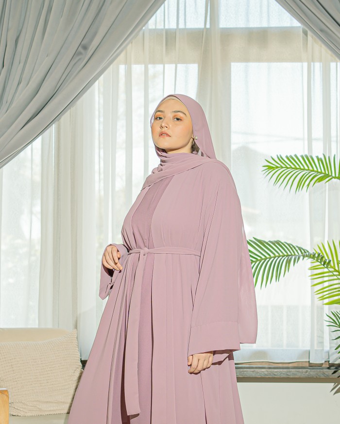 Ammara Abaya Dress (Dusty Purple)